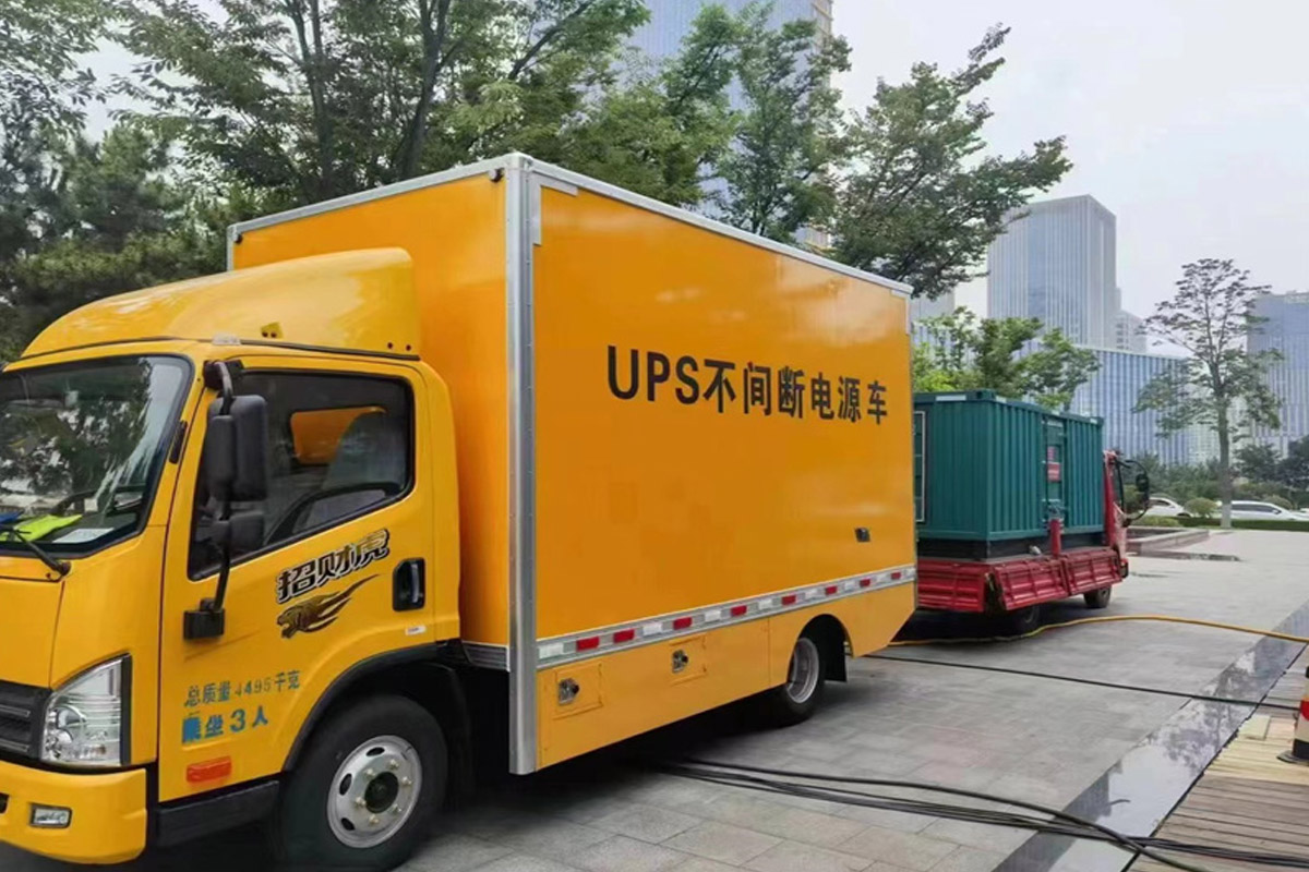 新罗发电机租赁施工现场