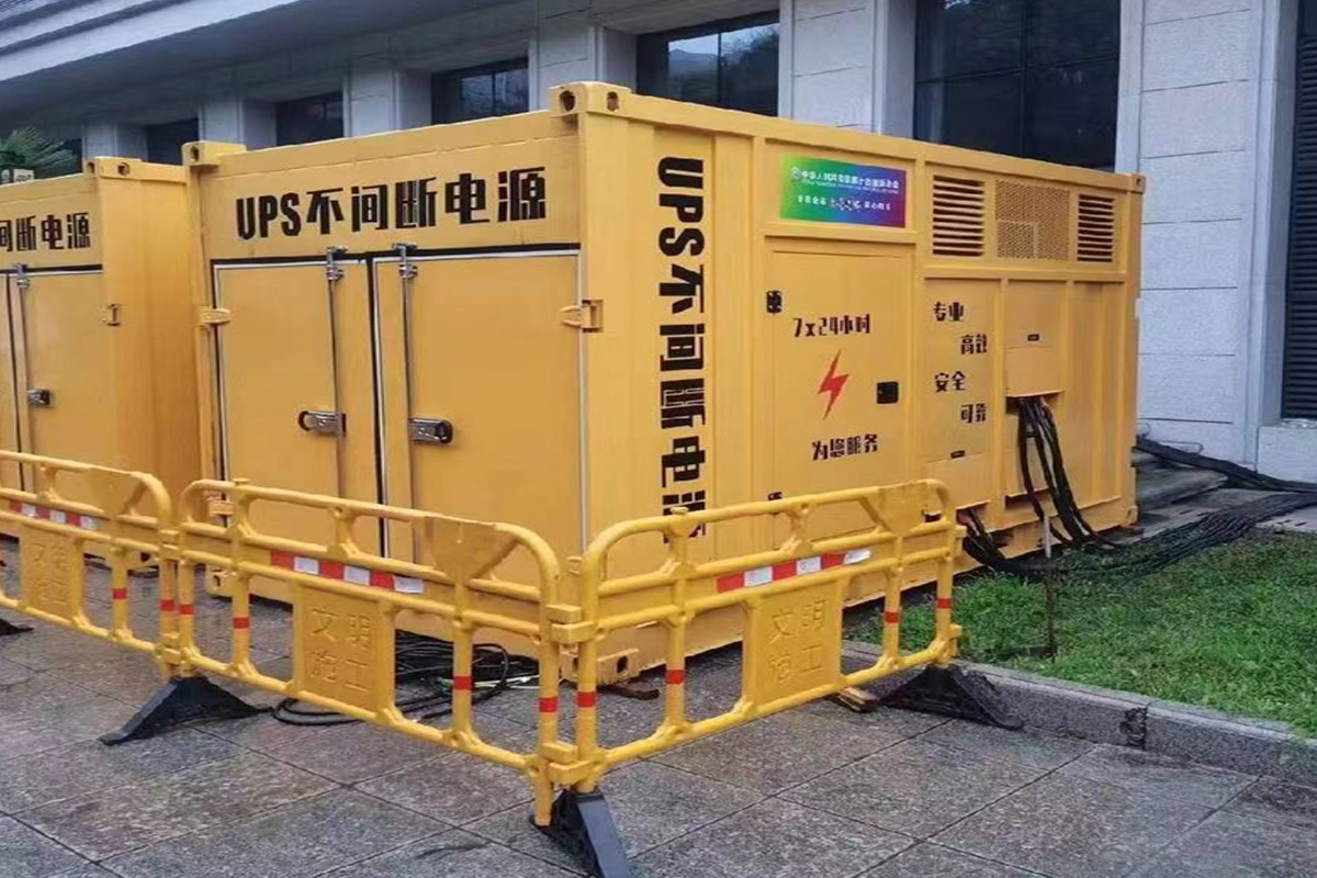 新罗发电机租赁施工现场