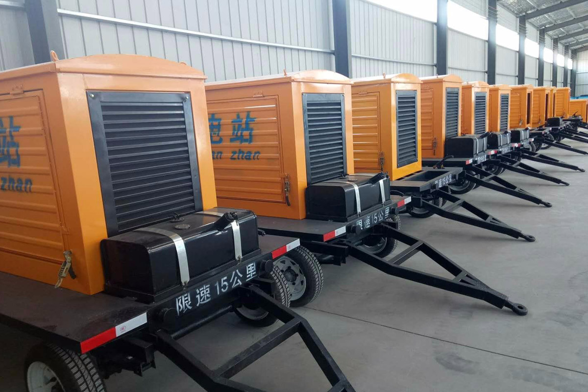 新罗发电机租赁施工现场